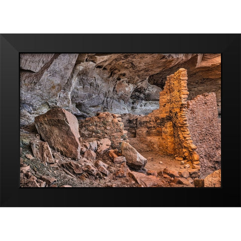 Little Westwater Ruin-Canyonlands National Park-Utah Black Modern Wood Framed Art Print by Ford, John