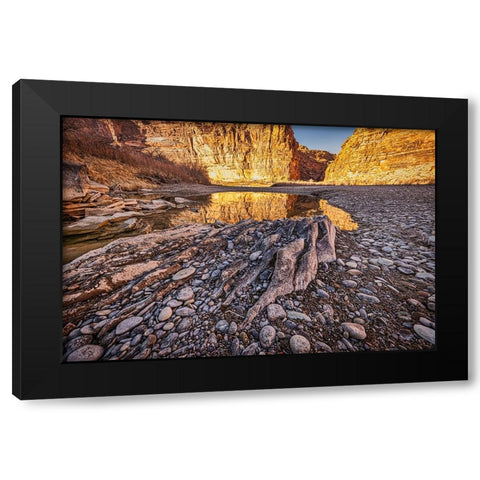Pool-Colorado River-Moab-Utah Black Modern Wood Framed Art Print with Double Matting by Ford, John