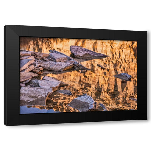Pool-Colorado River-Moab-Utah Black Modern Wood Framed Art Print by Ford, John