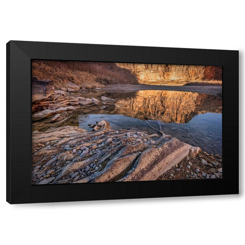 Pool-Colorado River-Moab-Utah Black Modern Wood Framed Art Print with Double Matting by Ford, John