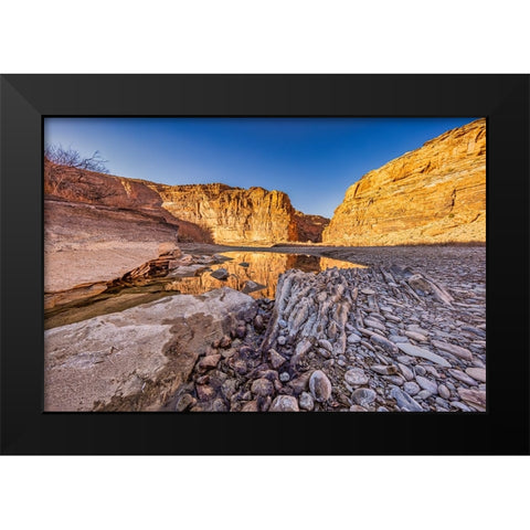 Pool-Colorado River-Moab-Utah Black Modern Wood Framed Art Print by Ford, John