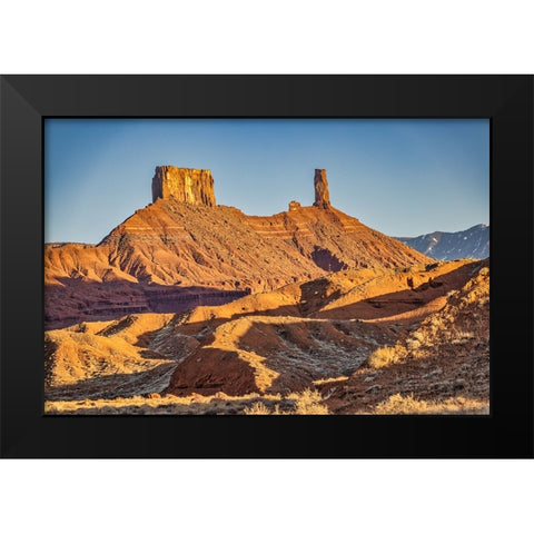 USA-Utah-Moab-Parriott Mesa Black Modern Wood Framed Art Print by Ford, John