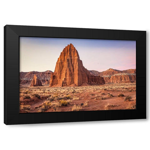 Temple of the Sun-Capitol Reef-Utah Black Modern Wood Framed Art Print with Double Matting by Ford, John