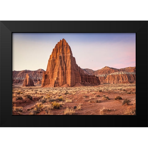 Temple of the Sun-Capitol Reef-Utah Black Modern Wood Framed Art Print by Ford, John