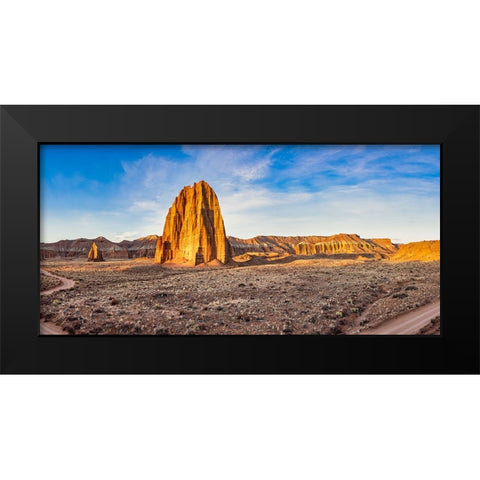 Temple of the Sun-Capitol Reef-Utah Black Modern Wood Framed Art Print by Ford, John
