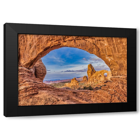 Double Arch-Arches National Park-Utah Black Modern Wood Framed Art Print by Ford, John