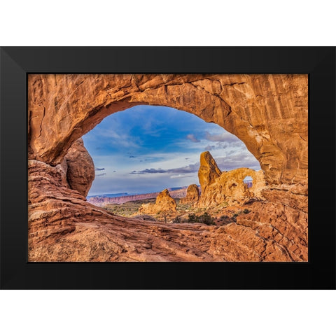 Double Arch-Arches National Park-Utah Black Modern Wood Framed Art Print by Ford, John
