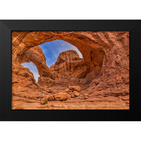 Double Arch-Arches National Park-Utah Black Modern Wood Framed Art Print by Ford, John