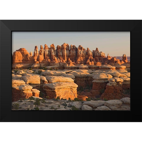 UT-Canyonlands National Park-The Needle Rock spires and grabens at Chester Park Black Modern Wood Framed Art Print by Wild, Jamie and Judy