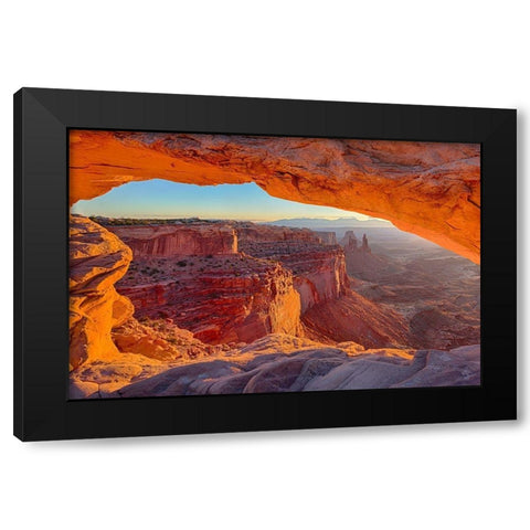 UT-Canyonlands National Park-Island in the Sky-Mesa Arch-sunrise Black Modern Wood Framed Art Print by Wild, Jamie and Judy