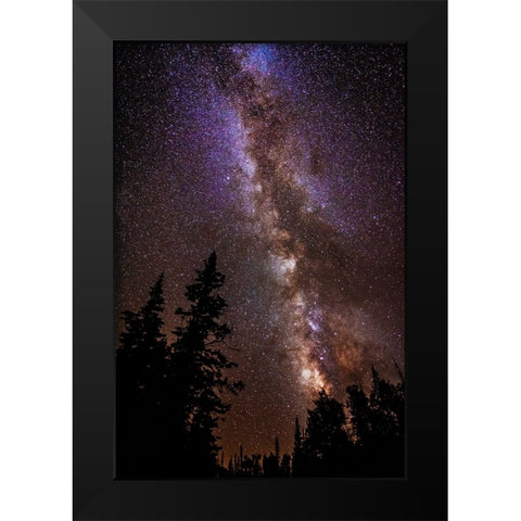 Milky Way over Cedar Breaks National Monument-Utah-USA Black Modern Wood Framed Art Print by Bishop, Russ