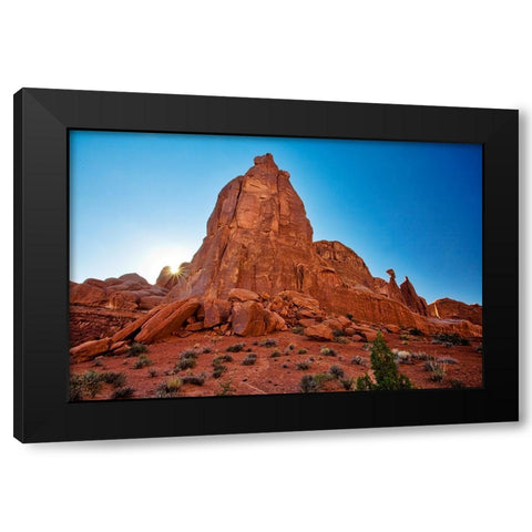 Arches National Park evening light-USA-Utah Black Modern Wood Framed Art Print by Eggers, Terry