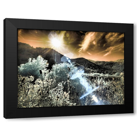 USA-Utah-Infrared of the Logan Pass area with sunrays Black Modern Wood Framed Art Print by Eggers, Terry
