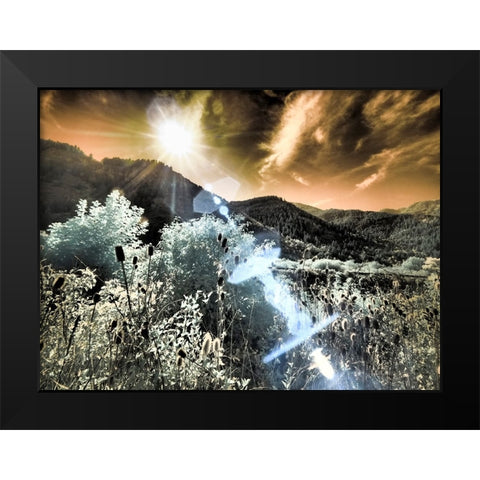 USA-Utah-Infrared of the Logan Pass area with sunrays Black Modern Wood Framed Art Print by Eggers, Terry