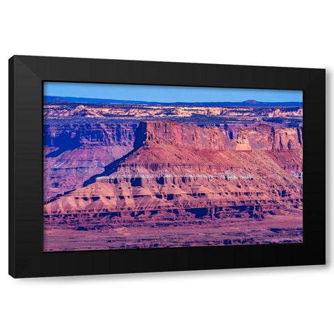 Red Rock Canyons Overlook- Canyonlands National Park- Moab- Utah. Green Canyon. Black Modern Wood Framed Art Print by Perry, William