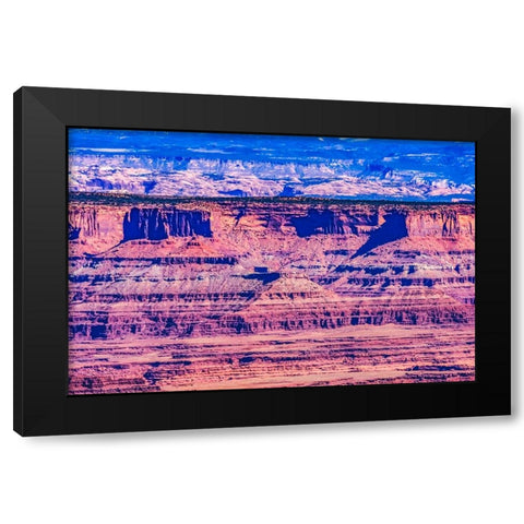 Red Rock Canyons Overlook- Canyonlands National Park- Moab- Utah. Green Canyon. Black Modern Wood Framed Art Print with Double Matting by Perry, William