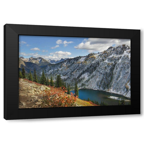 Lake Ann North Cascades Black Modern Wood Framed Art Print with Double Matting by Majchrowicz, Alan