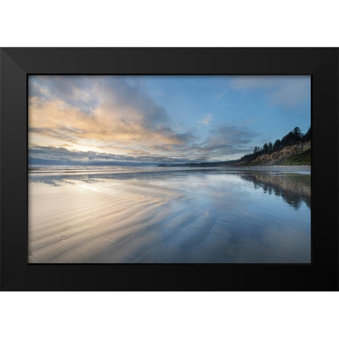 Ruby Beach afterglow Olympic National Park-Washington State Black Modern Wood Framed Art Print by Majchrowicz, Alan