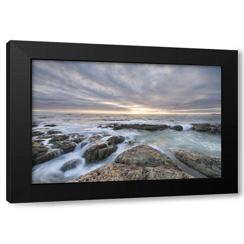 Kalaloch Beach 4 at sunset-Olympic National Park-Washington State Black Modern Wood Framed Art Print with Double Matting by Majchrowicz, Alan