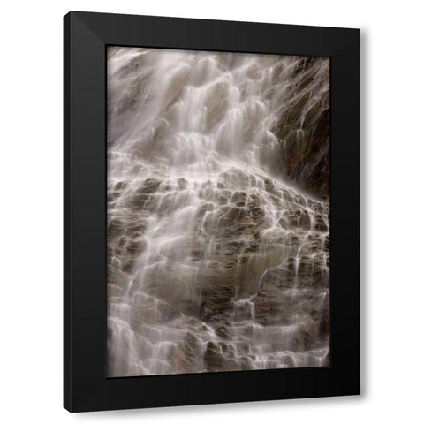 Washington, Mount Rainier NP View of Spray Falls Black Modern Wood Framed Art Print with Double Matting by Paulson, Don