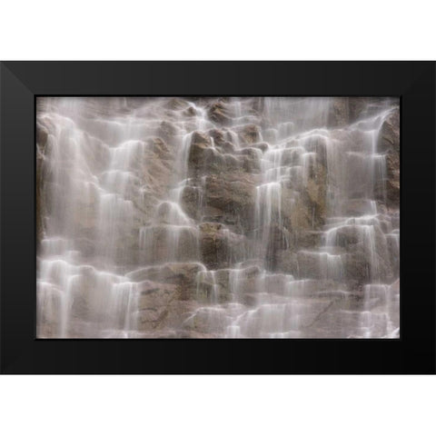 Washington, Mount Rainier NP View of Spray Falls Black Modern Wood Framed Art Print by Paulson, Don