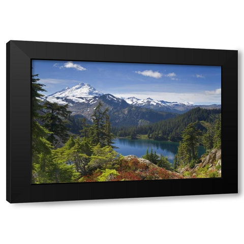 WA, Mt Baker Wilderness, Iceberg Lake Black Modern Wood Framed Art Print with Double Matting by Paulson, Don