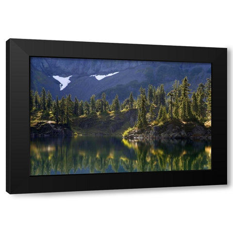 WA, Mt Baker Wilderness, Hayes Lake Black Modern Wood Framed Art Print with Double Matting by Paulson, Don