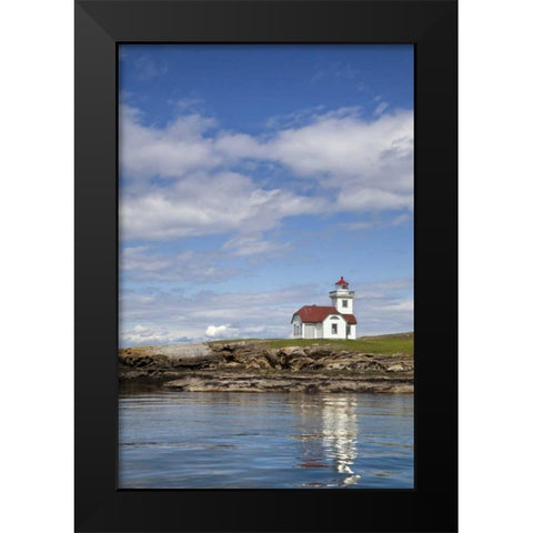 Washington, San Juan Ils Patos Island Lighthouse Black Modern Wood Framed Art Print by Paulson, Don