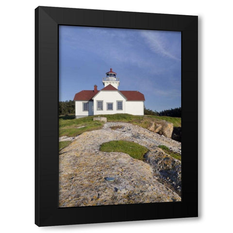 Washington, San Juan Ils Patos Island Lighthouse Black Modern Wood Framed Art Print by Paulson, Don