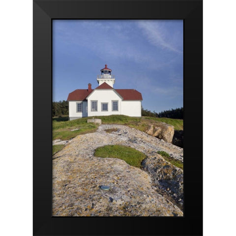 Washington, San Juan Ils Patos Island Lighthouse Black Modern Wood Framed Art Print by Paulson, Don