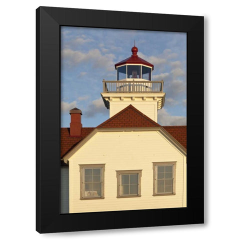 Washington, San Juan Ils Patos Island Lighthouse Black Modern Wood Framed Art Print by Paulson, Don