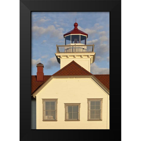 Washington, San Juan Ils Patos Island Lighthouse Black Modern Wood Framed Art Print by Paulson, Don