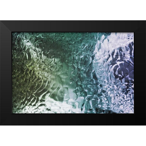 South Georgia Island Ice patterns Black Modern Wood Framed Art Print by Paulson, Don