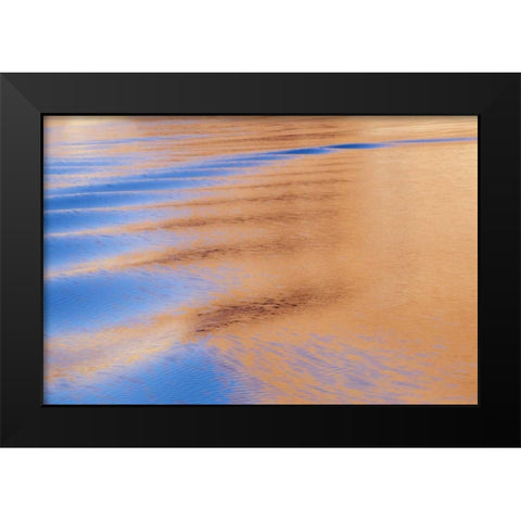 Utah, Glen Canyon NRA Boat wake patterns Black Modern Wood Framed Art Print by Paulson, Don