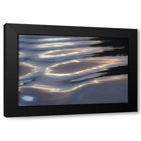 Canada, BC, Sunset on water wave patterns Black Modern Wood Framed Art Print with Double Matting by Paulson, Don