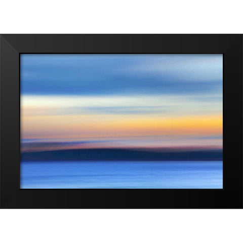 Washington, Hood Canal Abstract of ocean and sky Black Modern Wood Framed Art Print by Paulson, Don