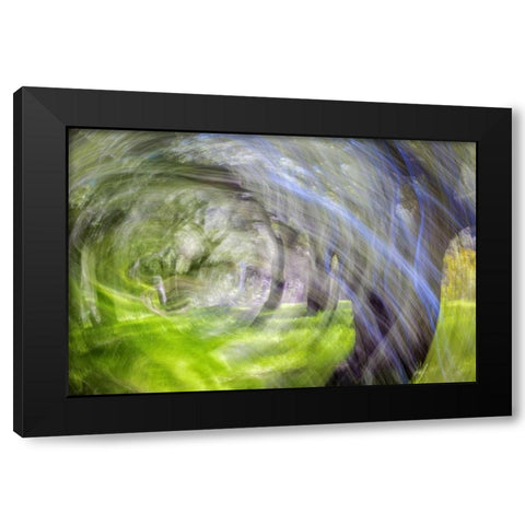 Mexico, Tecate Motion blurred outside abstract Black Modern Wood Framed Art Print with Double Matting by Paulson, Don