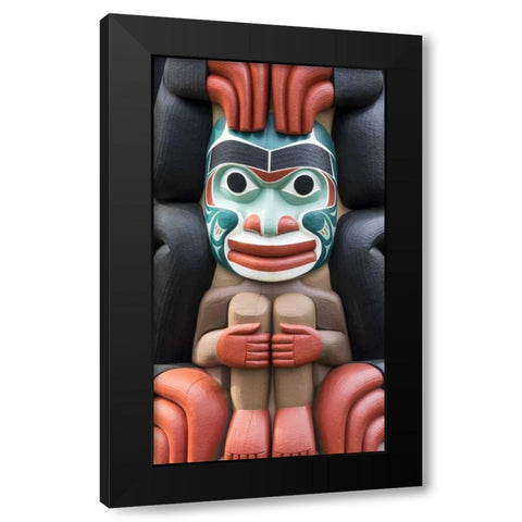USA, Washington State, Jamestown Totem art PR Black Modern Wood Framed Art Print by Paulson, Don