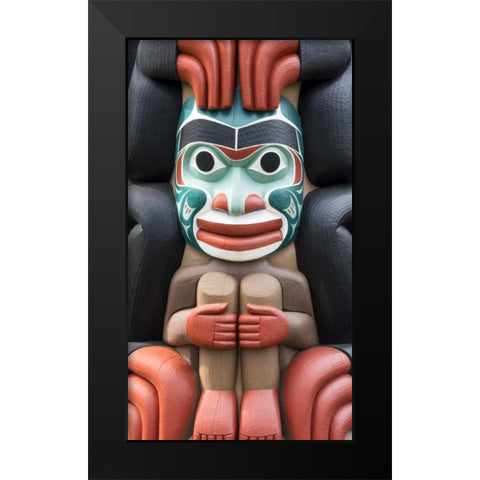 USA, Washington State, Jamestown Totem art PR Black Modern Wood Framed Art Print by Paulson, Don