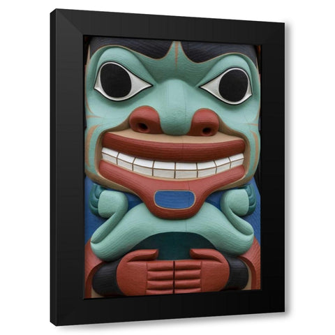 USA, Washington State, Jamestown Totem art PR Black Modern Wood Framed Art Print with Double Matting by Paulson, Don