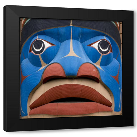 USA, Washington State, Jamestown Totem art PR Black Modern Wood Framed Art Print by Paulson, Don