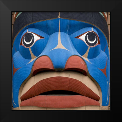 USA, Washington State, Jamestown Totem art PR Black Modern Wood Framed Art Print by Paulson, Don