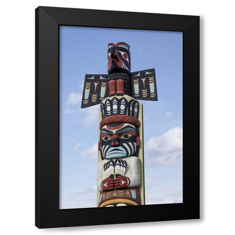 USA, Washington State, Jamestown Totem art PR Black Modern Wood Framed Art Print with Double Matting by Paulson, Don