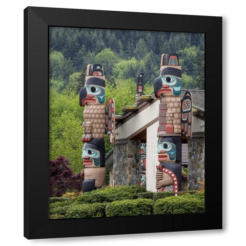 USA, Washington State, Jamestown Totem art PR Black Modern Wood Framed Art Print by Paulson, Don