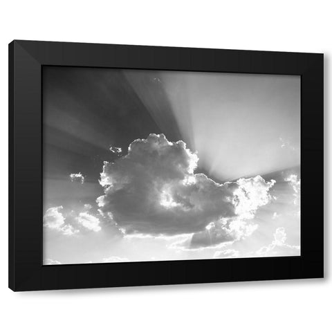 Washington God rays stream from behind cloud  Black Modern Wood Framed Art Print by Jaynes Gallery