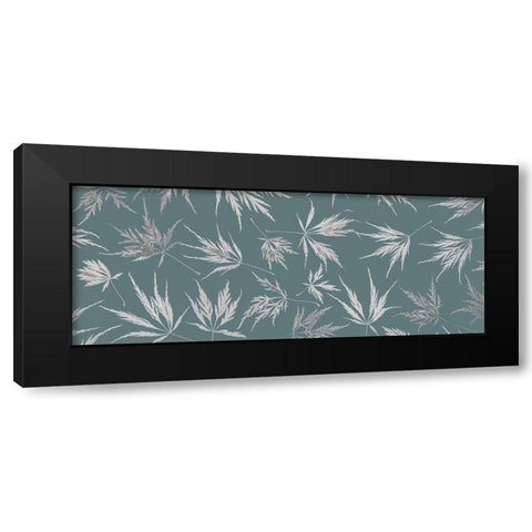 Washington State-Seabeck Panoramic of lace leaf maple leaves  Black Modern Wood Framed Art Print by Jaynes Gallery