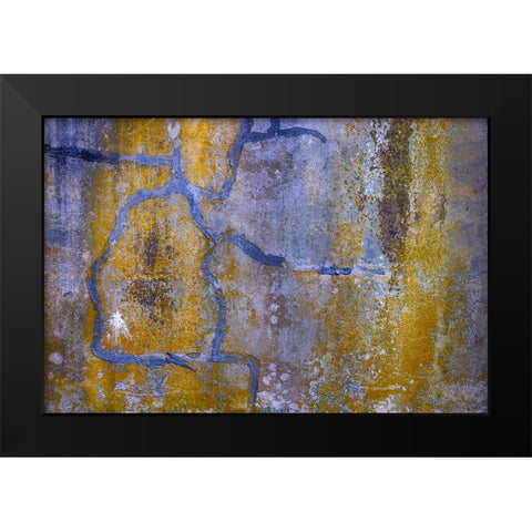 USA-Washington State-Fort Flagler State Park Abstract pattern of weathered wall Black Modern Wood Framed Art Print by Jaynes Gallery