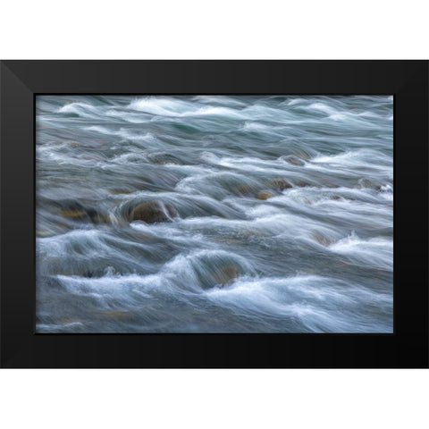 USA-Washington State-Olympic National Park Elwha River rapids scenic Black Modern Wood Framed Art Print by Jaynes Gallery