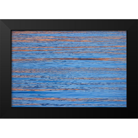USA- Washington State- Seabeck. Sunrise reflected on Hood Canal. Black Modern Wood Framed Art Print by Jaynes Gallery