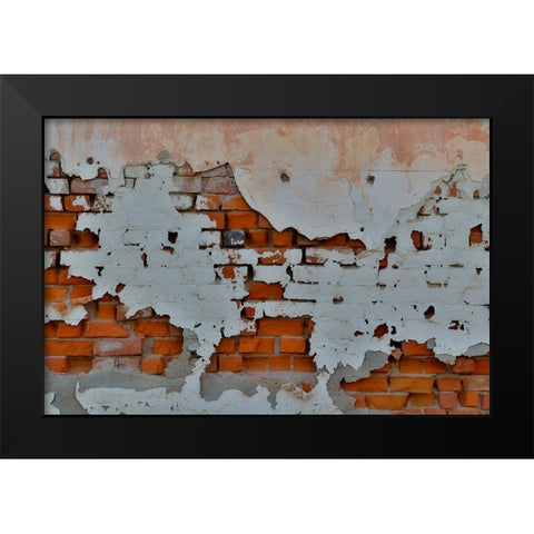 USA- Washington State- Oaksdale. Eastern Washington old painted brick wall Black Modern Wood Framed Art Print by Gulin, Darrell